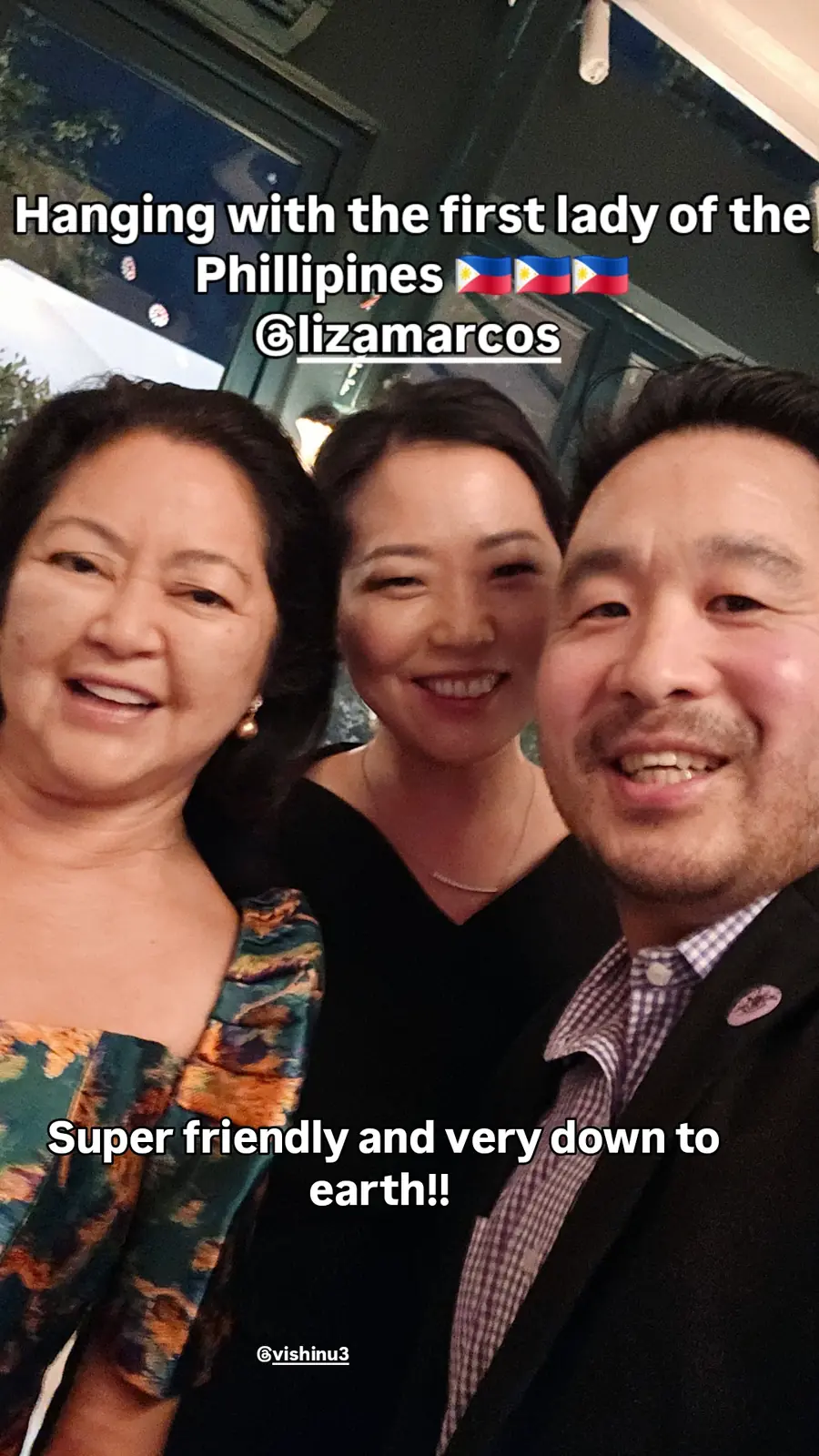 Tejune Kang with Liza Araneta-Marcos, First Lady of the Philippines